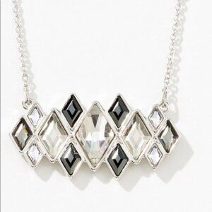 Touchstone Crystal By Swarovski Checked Necklace NEW IN BOX